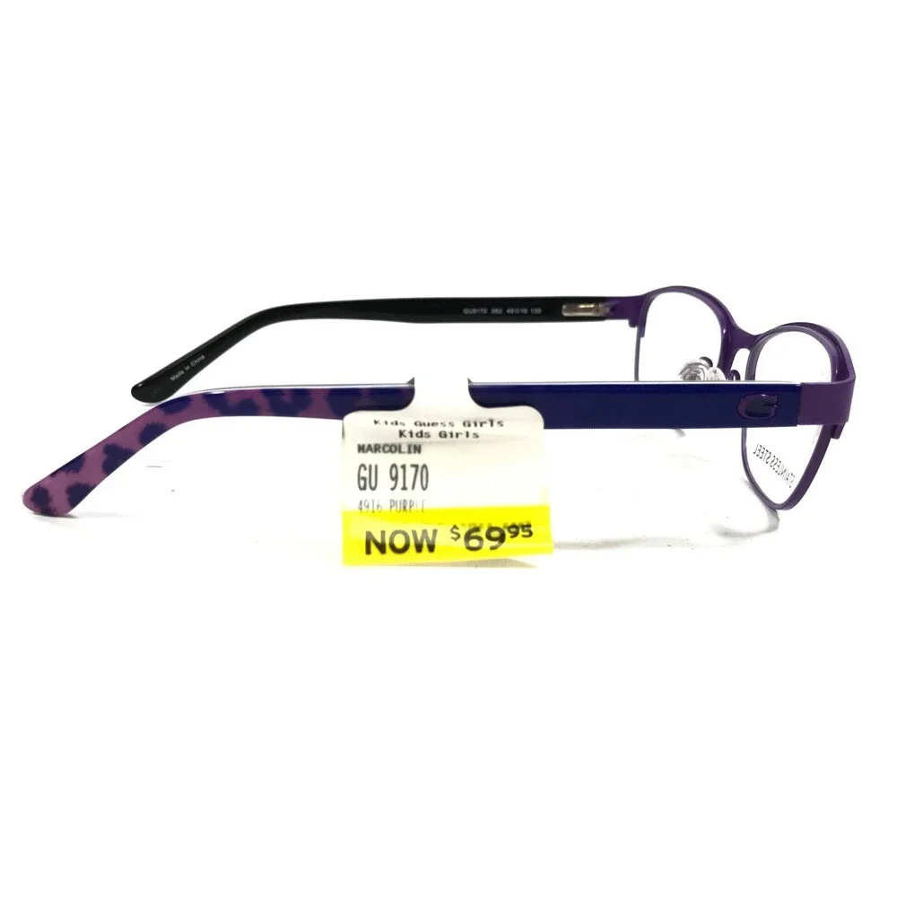 Guess Kids Eyeglasses GU9170 082 Frames Purple Cat Eye Full Rim 49-16-130